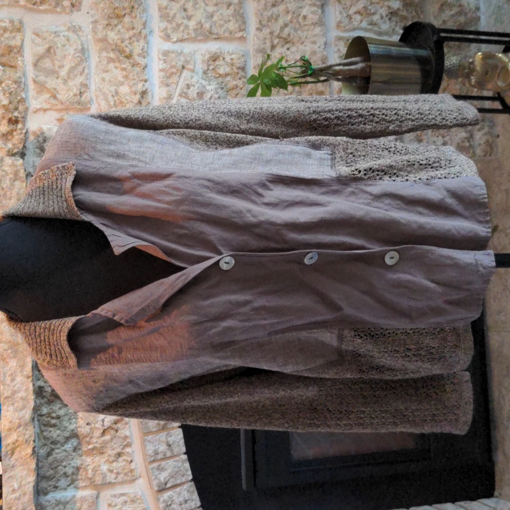 Olsen Linen/Knit Cardigan